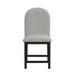 Portland Round Back Counter Stool with Grey Fabric in Black (2 Per Carton) - In Home Furniture (San Antonio, TX)