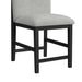 Portland Square Back Counter Stool with Grey Fabric in Black (2 Per Carton) - In Home Furniture (San Antonio, TX)
