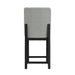 Portland Square Back Barstool with Grey Fabric in Black (2 Per Carton) - In Home Furniture (San Antonio, TX)