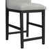Portland Square Back Barstool with Grey Fabric in Black (2 Per Carton) - In Home Furniture (San Antonio, TX)
