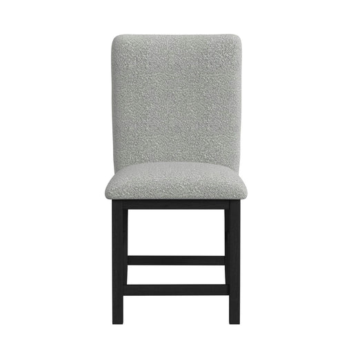 Portland Square Back Counter Stool with Grey Fabric in Black (2 Per Carton) - In Home Furniture (San Antonio, TX)