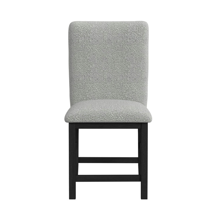 Portland Square Back Counter Stool with Grey Fabric in Black (2 Per Carton) - In Home Furniture (San Antonio, TX)