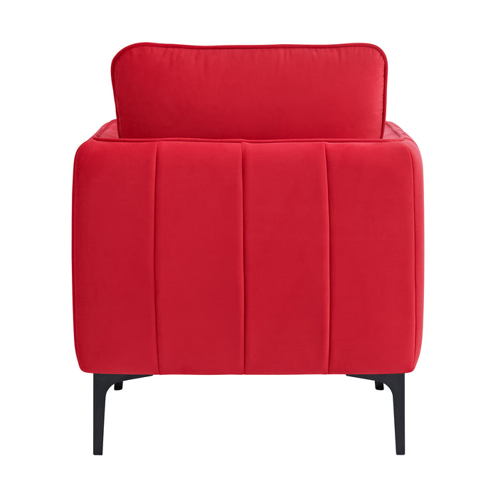 Rae Chair in Lavish 152 Red Velvet - In Home Furniture (San Antonio, TX)