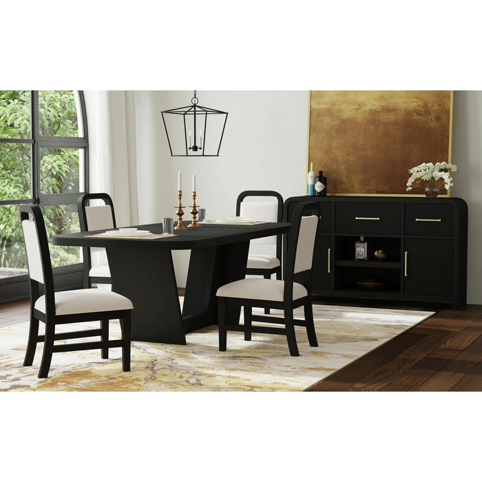 Ridgemont Server in Black with Grain - In Home Furniture (San Antonio, TX)