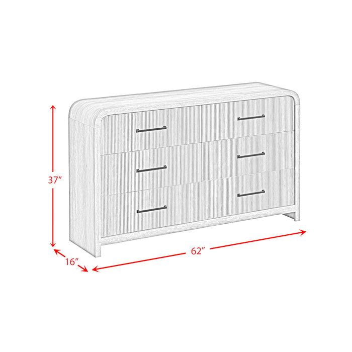 Ridgemont 6-Drawer Dresser in Natural