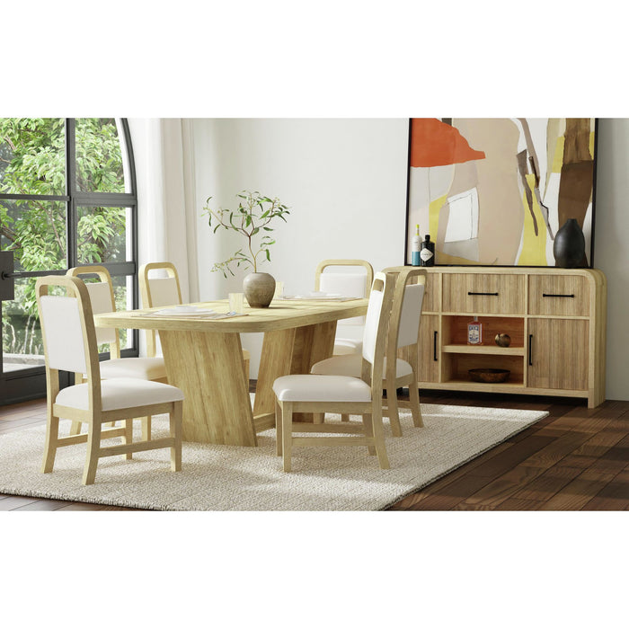 Ridgemont Standard Height Dining Set in Natural-Table and Four Chairs - In Home Furniture (San Antonio, TX)