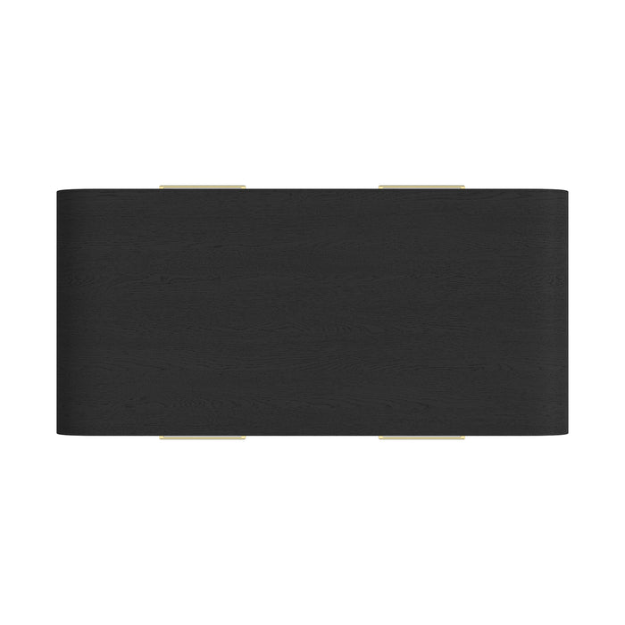 Ridgemont 2PC Occasional Table Set in Black with Grain-Coffee Table & End Table - In Home Furniture (San Antonio, TX)