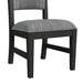 Ridgemont Dining Side Chair with Grey Fabric in Black with Grain (2 Per Carton) - In Home Furniture (San Antonio, TX)