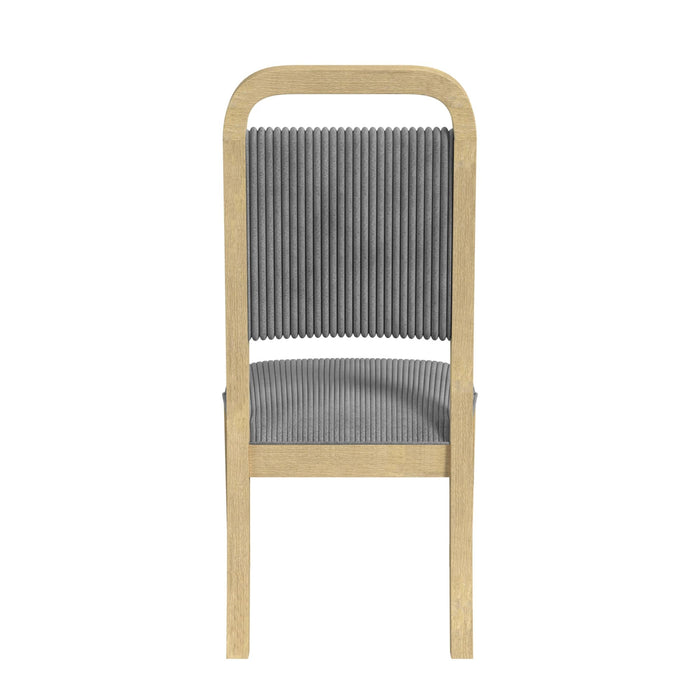 Ridgemont Dining Side Chair with Grey Fabric in Natural (2 Per Carton) - In Home Furniture (San Antonio, TX)