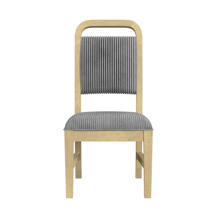 Ridgemont Dining Side Chair with Grey Fabric in Natural (2 Per Carton) - In Home Furniture (San Antonio, TX)