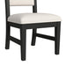 Ridgemont Standard Height Dining Set in Black with Grain-Table and Four Grey Fabric Chairs - In Home Furniture (San Antonio, TX)