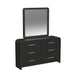 Ridgemont Storage Bedroom Set in Black with Grain - In Home Furniture (San Antonio, TX)
