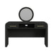 Ridgemont Dressing Table and Mirror in Black with Grain - In Home Furniture (San Antonio, TX)