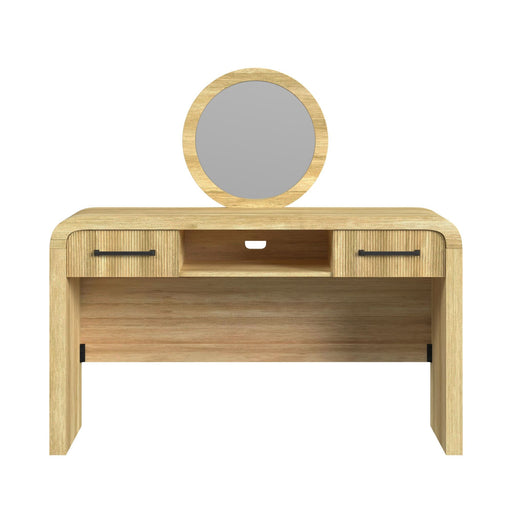 Ridgemont Dressing Table and Mirror in Natural - In Home Furniture (San Antonio, TX)