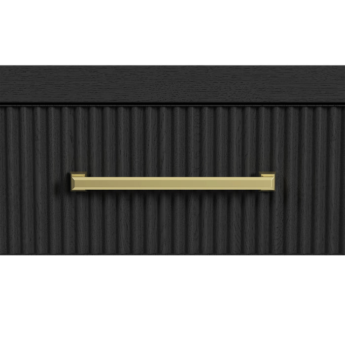 Ridgemont 2PC Occasional Table Set in Black with Grain-Coffee Table & End Table - In Home Furniture (San Antonio, TX)