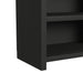Ridgemont Open Bookcase in Black with Grain - In Home Furniture (San Antonio, TX)