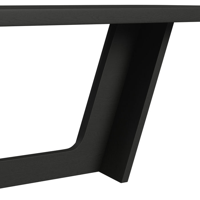 Ridgemont Rectangular Dining Table in Black with Grain