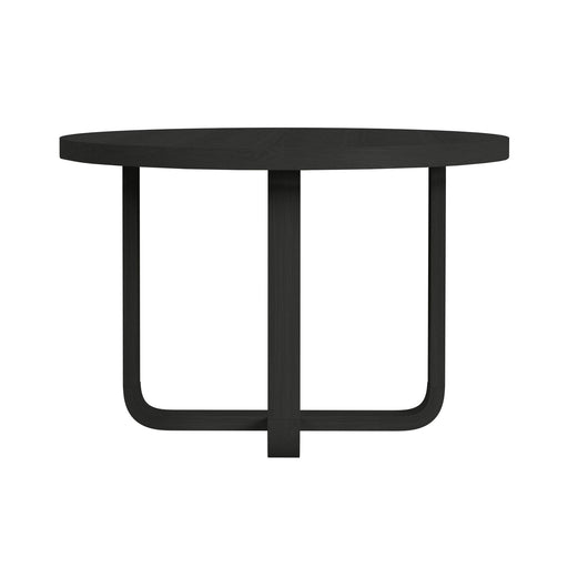 Ridgemont Round Dining Table in Black with Grain - In Home Furniture (San Antonio, TX)