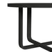 Ridgemont Standard Height Dining Set in Black with Grain-Table and Four Grey Fabric Chairs - In Home Furniture (San Antonio, TX)