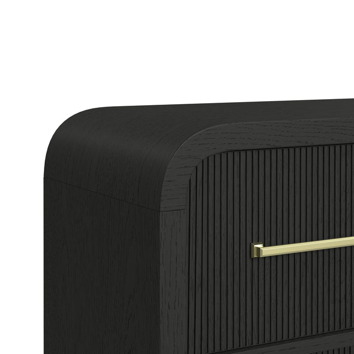 Ridgemont Server in Black with Grain - In Home Furniture (San Antonio, TX)