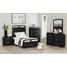 Ridgemont Storage Bedroom Set in Black with Grain - In Home Furniture (San Antonio, TX)