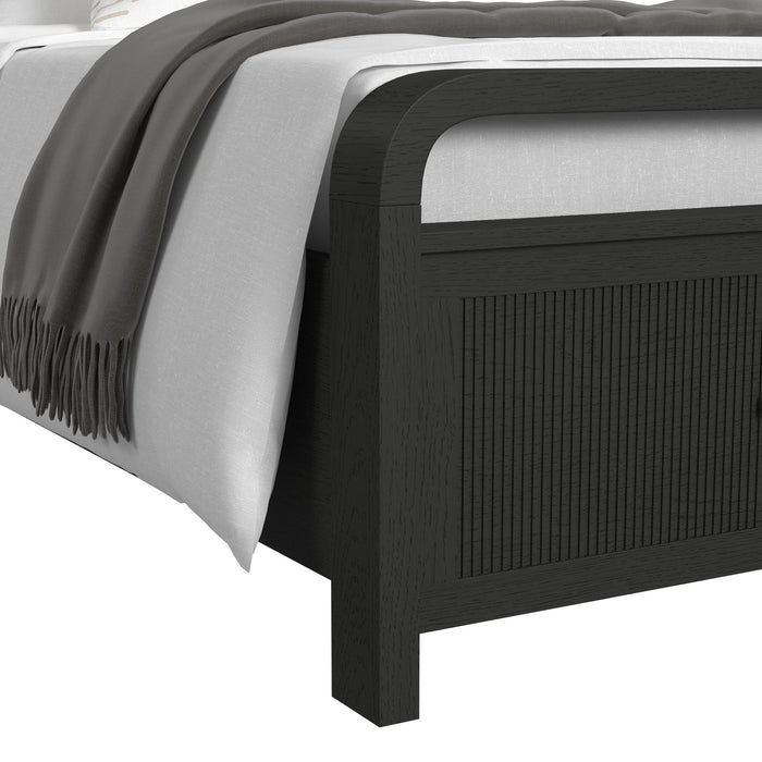 Ridgemont Storage Bedroom Set in Black with Grain - In Home Furniture (San Antonio, TX)