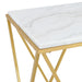 Riko Square End Table W/Gold Metal Leg - In Home Furniture (San Antonio, TX)