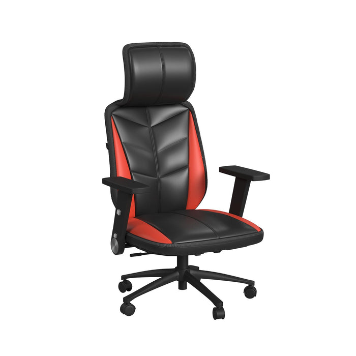 Rollins Gaming Chair with LED and Speaker in Black and Red - 3A Packing - In Home Furniture (San Antonio, TX)