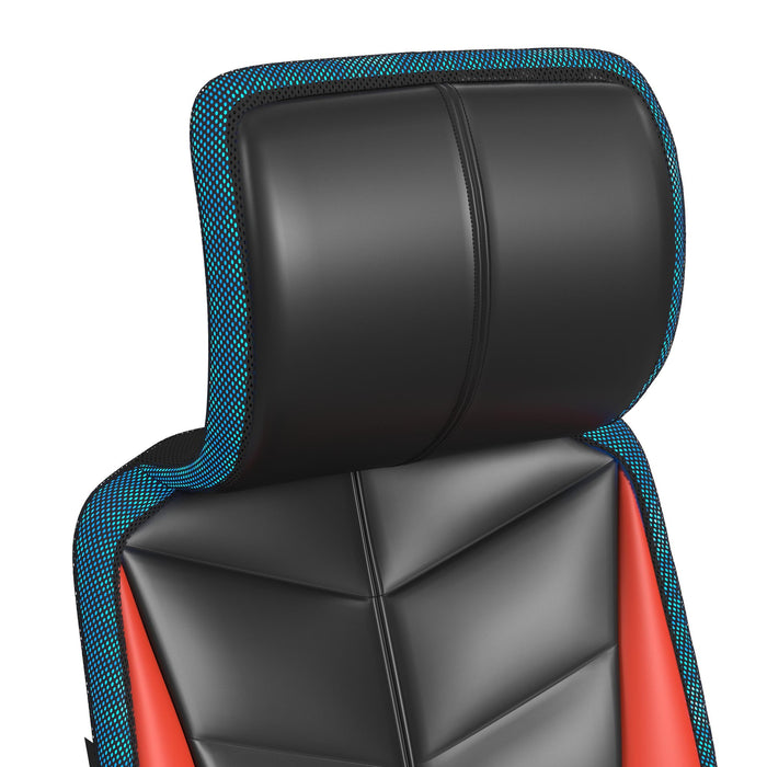 Rollins Gaming Chair with LED and Speaker in Black and Red - 3A Packing - In Home Furniture (San Antonio, TX)