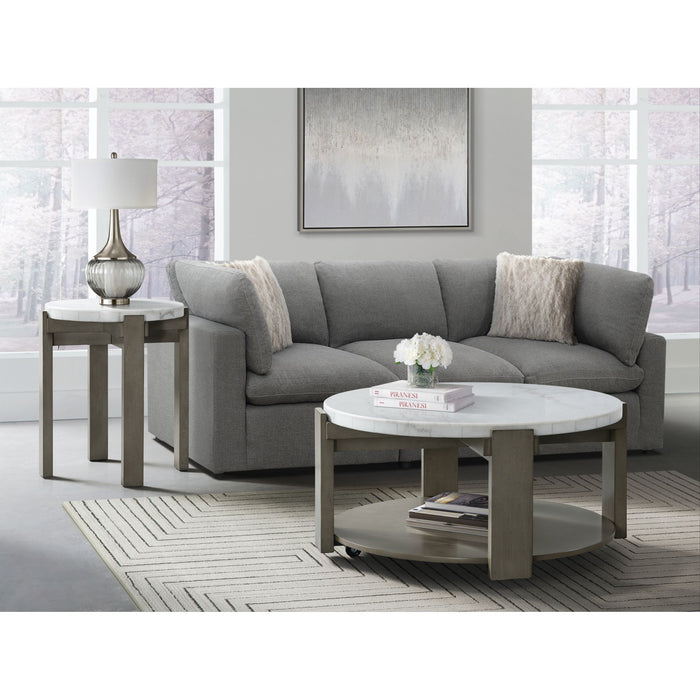 Rosamel Round Coffee Table in Ash Brown - In Home Furniture (San Antonio, TX)
