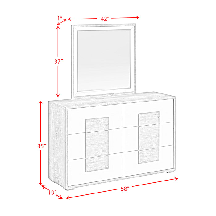 San Matteo Bedroom Set with LED - In Home Furniture (San Antonio, TX)