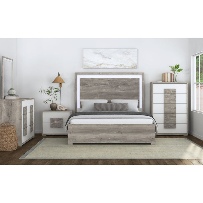 San Matteo Bedroom Set with LED - In Home Furniture (San Antonio, TX)