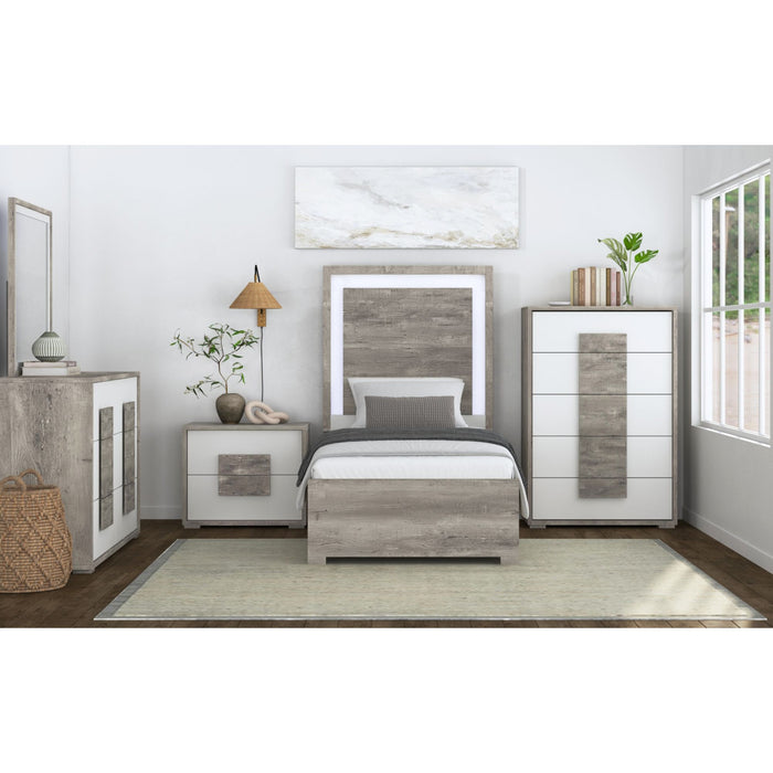 San Matteo Bedroom Set with LED - In Home Furniture (San Antonio, TX)