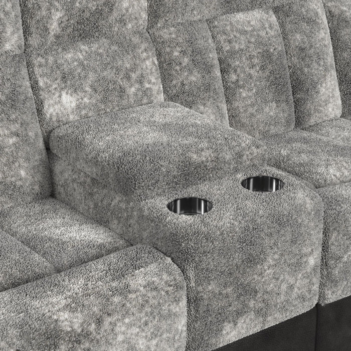 Santorini RHF Power Motion Recliner in Dillon/Shire Grey - In Home Furniture (San Antonio, TX)