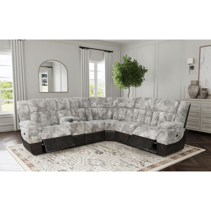 Santorini LHF Power Motion Recliner in Dillon/Shire Grey - In Home Furniture (San Antonio, TX)