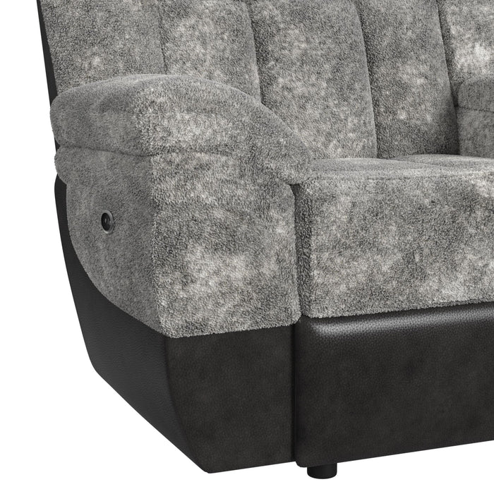 Santorini LHF Power Motion Recliner in Dillon/Shire Grey - In Home Furniture (San Antonio, TX)