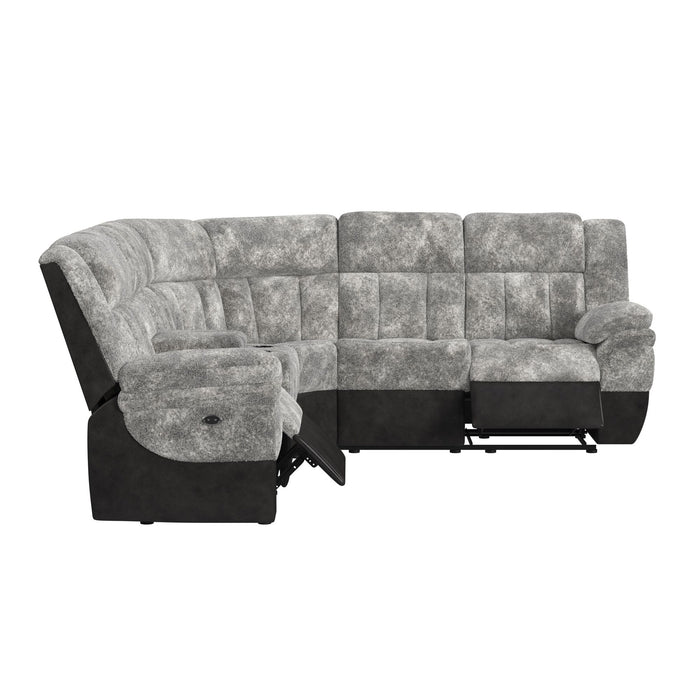 Santorini LHF Power Motion Recliner in Dillon/Shire Grey - In Home Furniture (San Antonio, TX)