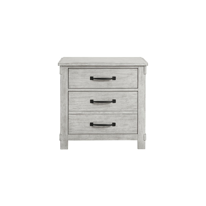Scott Nightstand W/USB White Finish - In Home Furniture (San Antonio, TX)