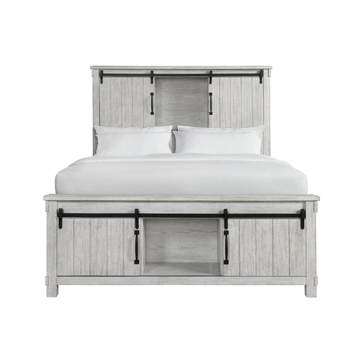 Scott Storage Bed White Finish - In Home Furniture (San Antonio, TX)