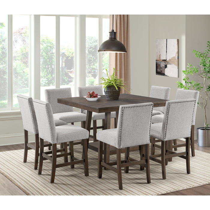 Seneca Counter Height Dining Set in Brown-Table and Four Chairs - In Home Furniture (San Antonio, TX)