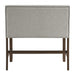 Seneca Counter Bench with Upholstered Back and Grey Fabric - In Home Furniture (San Antonio, TX)