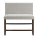 Seneca Counter Bench with Upholstered Back and Grey Fabric - In Home Furniture (San Antonio, TX)