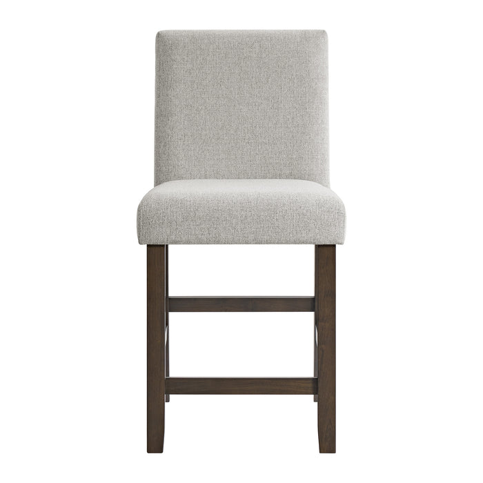 Seneca Counter Side Chair with Grey Fabric in Brown (2 Per Carton) - In Home Furniture (San Antonio, TX)