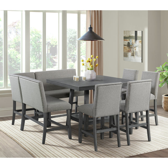 Seneca Counter Height Dining Set in Brown-Table and Four Chairs - In Home Furniture (San Antonio, TX)