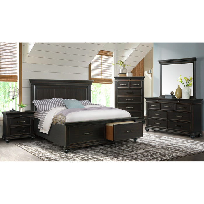 Slater Platform Storage Bedroom Set Black - In Home Furniture (San Antonio, TX)