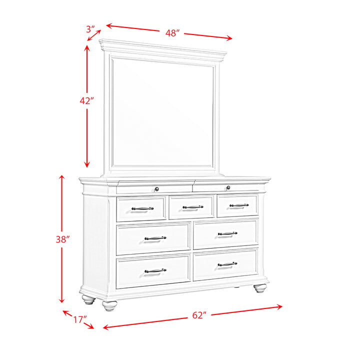 Slater 9-Drawer Dresser with Mirror - In Home Furniture (San Antonio, TX)