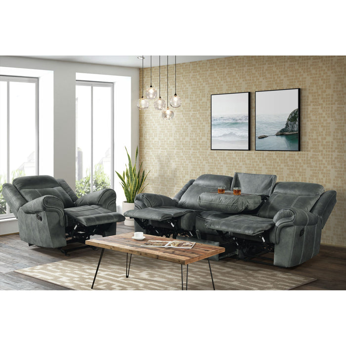 Sorrento Glider Recliner in FB367 Charcoal - In Home Furniture (San Antonio, TX)