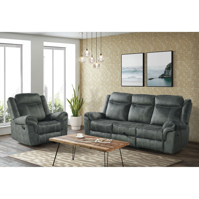 Sorrento Glider Recliner in FB367 Charcoal - In Home Furniture (San Antonio, TX)