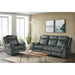 Sorrento Glider Recliner in FB367 Charcoal - In Home Furniture (San Antonio, TX)