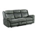 Sorrento 3PC Living Room Set in FB367 Charcoal-Sofa, Loveseat & Recliner - In Home Furniture (San Antonio, TX)